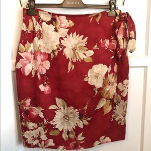 Jones New York Linen Wrap skirt